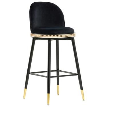 Contemporary Design Furniture Bar Chairs and Stools, Black,ebony, Bar,Counter, Wood, Velvet, Black, Velvet,Wood, Stools, 793580621009, CDF-D68477