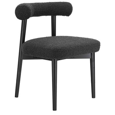 Chairs Contemporary Design Furniture Spara-Chair Boucle Black CDF-D68758 793580628909 Dining Chairs Black ebonyCream beige ivory s Side Chairs side chair 