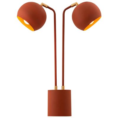 Accent Tables Contemporary Design Furniture Hubli-Lamp Iron Red Terracotta CDF-G18325 793611831957 Table Lamps Metal Tables metal aluminum ir 