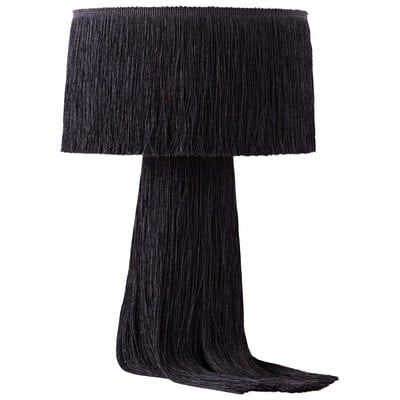 Accent Tables Contemporary Design Furniture Atolla-Lamp Cotton Black CDF-G18372 793611832039 Table Lamps Accent Tables accentLamp Table 
