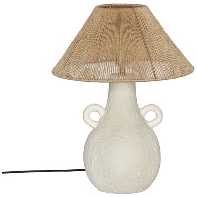 Accent Tables Contemporary Design Furniture Lalit-Lamp Ceramic Iron Jute Natural White CDF-G18460 793580624642 Table Lamps Metal Tables metal aluminum ir 