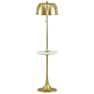 Floor Lamps Contemporary Design Furniture Sienna- Lamp Marble Steel Antique Brass CDF-G18555 793580629258 Floor Lamps Gold Contemporary FLOOR IRON Stainless Steel Steel Met 