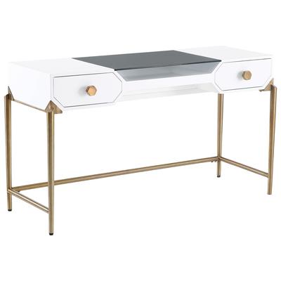 Desks Contemporary Design Furniture Bajo-Desk Glass MDF White CDF-H5527 793611828520 Desks Glass MDF 