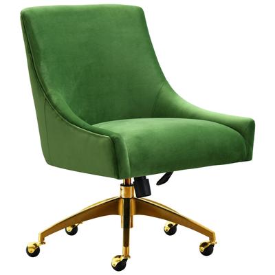 Chairs Contemporary Design Furniture Beatrix-Chair Velvet Green CDF-H7232 806810356333 Accent Chairs Blue navy teal turquiose indig Accent Chairs Accent 