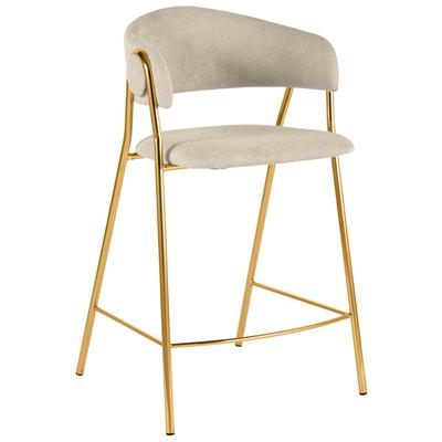 Contemporary Design Furniture Bar Chairs and Stools, Cream,beige,ivory,sand,nude, Bar,Counter, Wood, Cream, Fabric,Iron,Wood, Stools, 793580623386, CDF-IHD68558