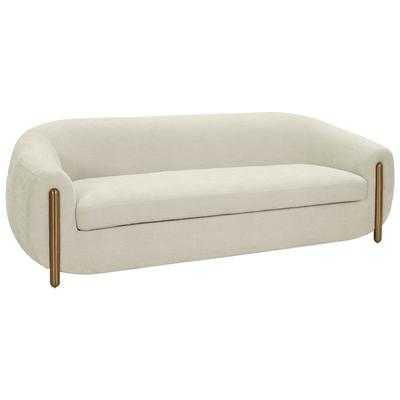 Sofas and Loveseat Contemporary Design Furniture Lina-Sofa Chenille Stainless Steel Wood Cream CDF-IHL68674 793580626448 Sofas Loveseat Love seatSofa Contemporary Contemporary/Mode 