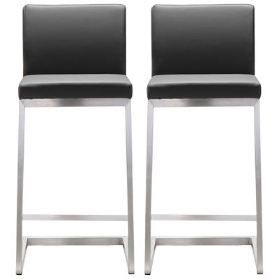 Bar Chairs and Stools Contemporary Design Furniture Parma-Stool Stainless Steel Grey CDF-K3606 641676978158 Stools Gray Grey Bar Counter Footrest 