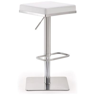 Bar Chairs and Stools Contemporary Design Furniture Bari-Stool Stainless Steel White CDF-K3622 641676978325 Stools White snow Bar Footrest 