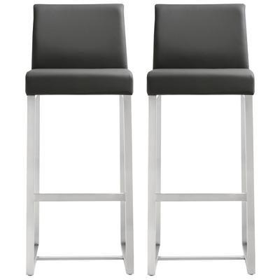 Bar Chairs and Stools Contemporary Design Furniture Denmark-Stool Stainless Steel Grey CDF-K3638 641676979230 Stools Gray Grey Bar Footrest 