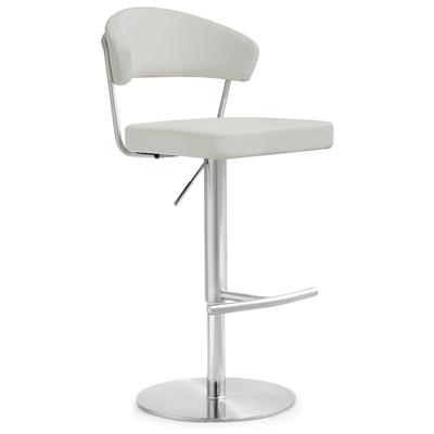 Bar Chairs and Stools Contemporary Design Furniture Cosmo-Stool Stainless Steel Grey CDF-K3645 806810351550 Stools Gray Grey Bar Footrest 