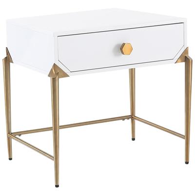 Accent Tables Contemporary Design Furniture Bajo-Table MDF White CDF-L5529 793611828544 Nightstands Accent Tables accentSide Table 