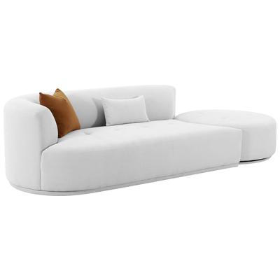 Sofas and Loveseat Contemporary Design Furniture Fickle-Sofa Velvet Wood Grey CDF-L6866-G-SO4L 793580627414 Sofas Chaise LoungeLoveseat Love sea Velvet Contemporary Contemporary/Mode 