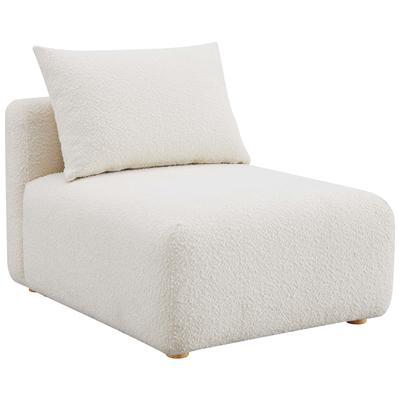 Chairs Contemporary Design Furniture Hangover- Armless Chair Boucle Wood Cream CDF-L68787-AC 793580629784 Cream beige ivory sand nude 
