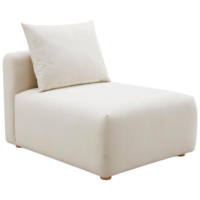 Chairs Contemporary Design Furniture Hangover- Armless Chair Linen Wood Cream CDF-L68788-AC 793580629821 Cream beige ivory sand nude 