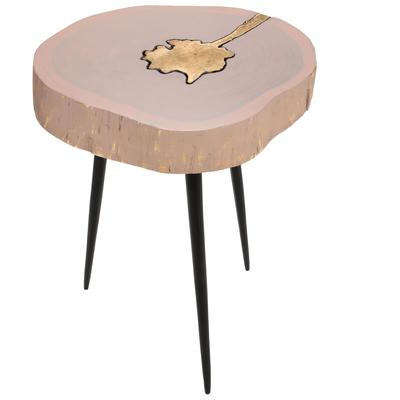 Accent Tables Contemporary Design Furniture Timber-SideTable Acacia Aluminum Pink CDF-OC18170 806810357538 Side Tables Metal Tables metal aluminum ir 