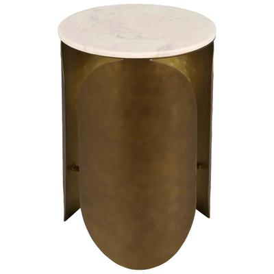 Accent Tables Contemporary Design Furniture Indio-SideTable Marble Antique Brass CDF-OC18289 793611829206 Side Tables Accent Tables accentSide Table 