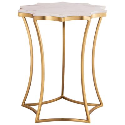 Accent Tables Contemporary Design Furniture Camilla-Table Iron Marble Gold White Marble CDF-OC18314 793611831056 Side Tables Metal Tables metal aluminum ir 