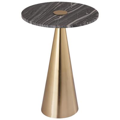 Accent Tables Contemporary Design Furniture Addyson-Table Iron Marble Gold Grey Marble CDF-OC18341 793611832190 Side Tables Metal Tables metal aluminum ir 