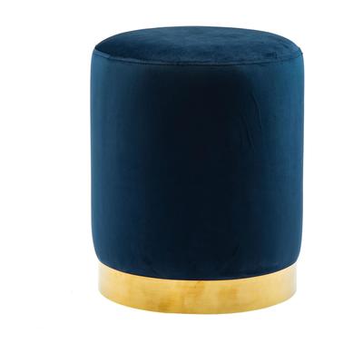 Ottomans and Benches Contemporary Design Furniture Pri-Ottoman MDF Velvet Navy CDF-OC3832 806810358580 Ottomans Blue navy teal turquiose indig 