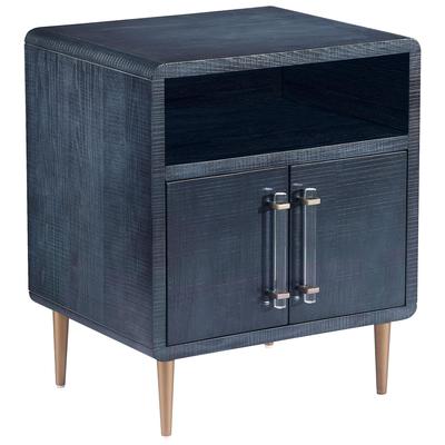 Accent Tables Contemporary Design Furniture Marco-Table Ash Veneer Iron MDF Navy CDF-OC4108 806810355909 Nightstands Metal Tables metal aluminum ir 