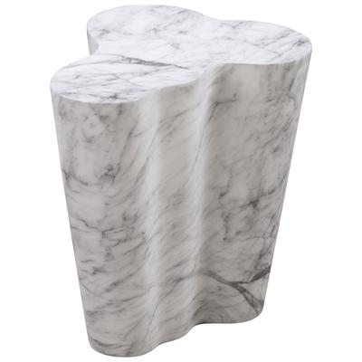 Accent Tables Contemporary Design Furniture Slab-Table Concrete White Marble CDF-OC44038 793611828698 Side Tables Accent Tables accentSide Table 