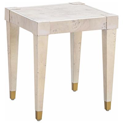 Accent Tables Contemporary Design Furniture Brandyss- End Table Acacia Iron MDF Plywood Veneer White CDF-OC54192 793580620347 Side Tables Metal Tables metal aluminum ir 