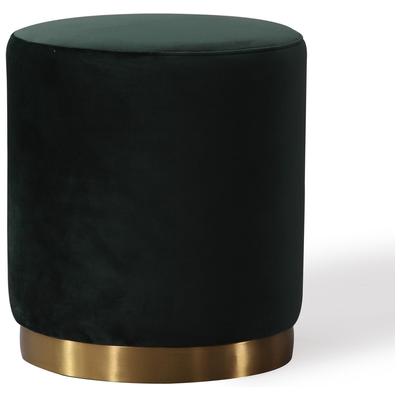 Ottomans and Benches Contemporary Design Furniture Opal-Ottoman Velvet Green CDF-OC6111 806810351956 Ottomans Blue navy teal turquiose indig 