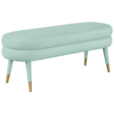 Ottomans and Benches Contemporary Design Furniture Betty-Bench Velvet Sea Foam Green CDF-OC68124 793611832565 Benches Blue navy teal turquiose indig 