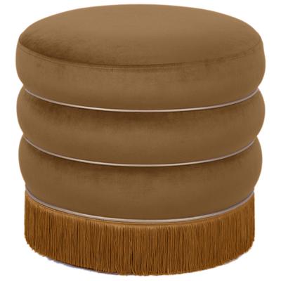 Ottomans and Benches Contemporary Design Furniture Lakka-Ottoman MDF Vegan Leather Velvet Brown CDF-OC68565 793580623454 Ottomans Brown sable 