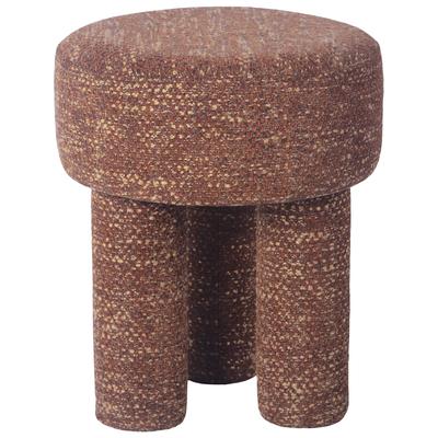 Chairs Contemporary Design Furniture Claire-Stool Chenille MDF Brown CDF-OC68653 793580626158 Ottomans Brown sable Stools Stool 