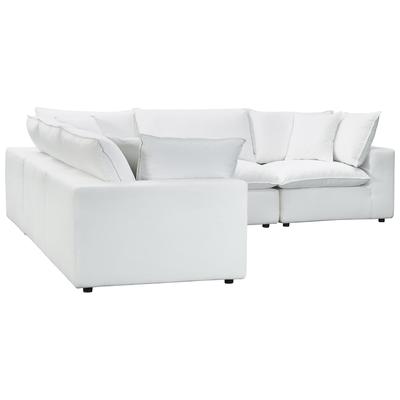 Sofas and Loveseat Contemporary Design Furniture Cali Polyester Pearl CDF-REN-L0092-SEC1 793580620989 Sectionals Loveseat Love seatSectional So Polyester Contemporary Contemporary/Mode 