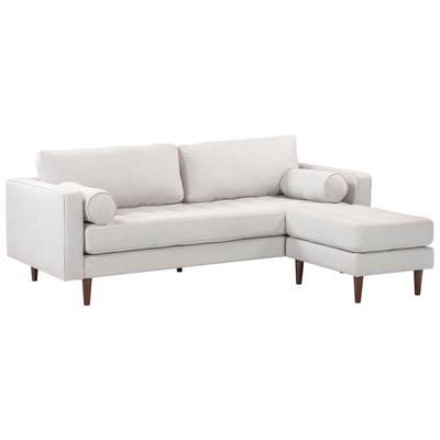 Contemporary Design Furniture Sofas and Loveseat, Loveseat,Love seatSectional,Sofa, Polyester, Contemporary,Contemporary/ModernMid-Century,Edloe Finch,mid century,midcentury, Tufted,tufting, Beige, Foam,Polyester,Wood, Sectionals, 793580618764, CDF-R