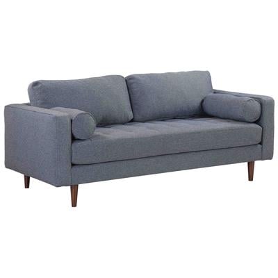 Contemporary Design Furniture Sofas and Loveseat, Loveseat,Love seatSofa, Polyester, Contemporary,Contemporary/ModernMid-Century,Edloe Finch,mid century,midcentury, Tufted,tufting, Navy, Foam,Polyester,Wood, Sofas, 793580618788, CDF-REN-L01232