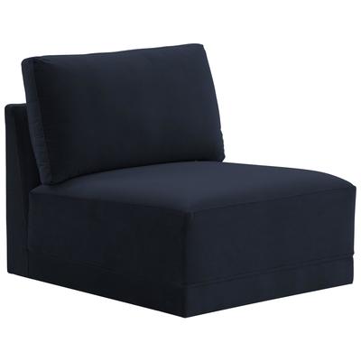 Chairs Contemporary Design Furniture Willow Plywood Velvet Navy CDF-REN-L03130-AC 793580619358 Sectionals Blue navy teal turquiose indig 