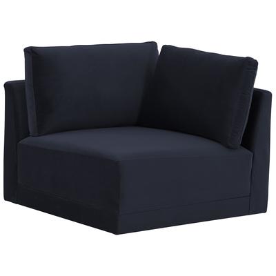 Chairs Contemporary Design Furniture Willow Plywood Velvet Navy CDF-REN-L03130-W 793580619341 Sectionals Blue navy teal turquiose indig Corner Chairs Corner 