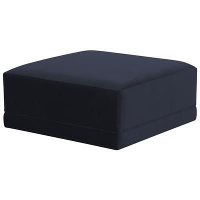 Ottomans and Benches Contemporary Design Furniture Willow Plywood Velvet Navy CDF-REN-L03131 793580619365 Benches & Ottomans Blue navy teal turquiose indig 