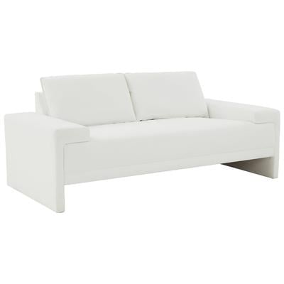 Sofas and Loveseat Contemporary Design Furniture Maeve Pine Wood Polyester White CDF-REN-L04012 793580621313 Loveseats Loveseat Love seatSofa Polyester Contemporary Contemporary/Mode 