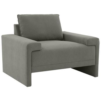 Chairs Contemporary Design Furniture Maeve Pine Wood Polyester Grey CDF-REN-L04021 793580621351 Accent Chairs Gray Grey Accent Chairs Accent 