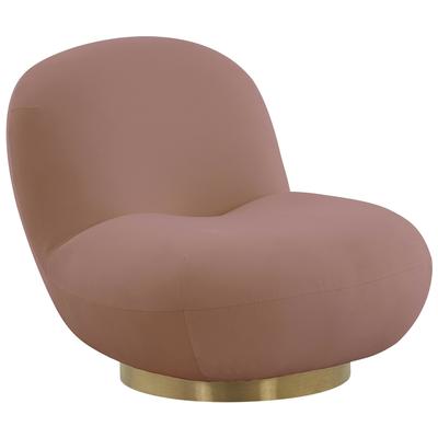 Chairs Contemporary Design Furniture Emily-Chair Velvet Mauve CDF-S44173 793611835511 Accent Chairs Gold Accent Chairs Accent 