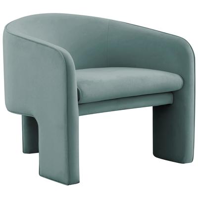 Chairs Contemporary Design Furniture Marla-Chair Velvet Sea Blue CDF-S44184 793611835757 Accent Chairs Blue navy teal turquiose indig Accent Chairs Accent 