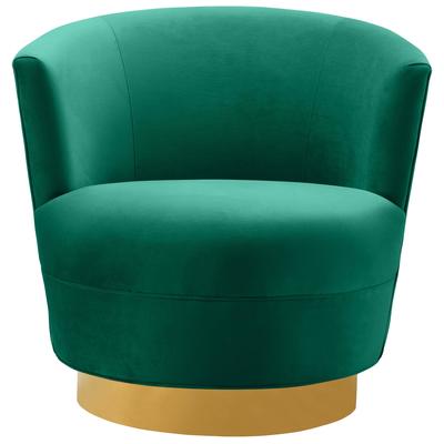 Chairs Contemporary Design Furniture Noah-Chair Velvet Green CDF-S6305 806810359365 Accent Chairs Blue navy teal turquiose indig Accent Chairs Accent 