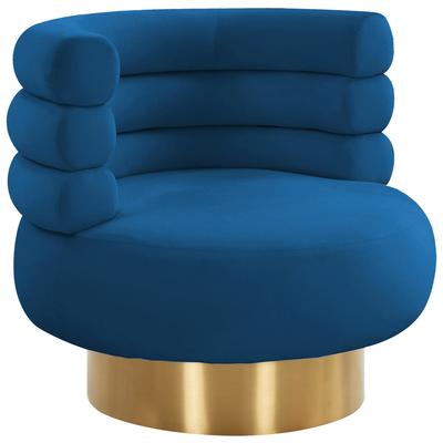 Chairs Contemporary Design Furniture Naomi-Chair Velvet Navy CDF-S68238 793611834552 Accent Chairs Blue navy teal turquiose indig Accent Chairs Accent 
