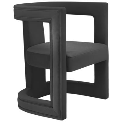 Chairs Contemporary Design Furniture Ada-Chair Birch Velvet Black CDF-S68257 793611834873 Accent Chairs Black ebonyGray GreyPink Fuchs Accent Chairs Accent 