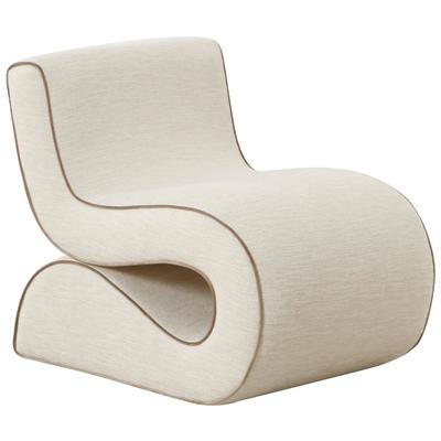 Chairs Contemporary Design Furniture Senna-Chair Fabric Wood Cream CDF-S68811 793580630193 Accent Chairs Cream beige ivory sand nude Accent Chairs Accent 