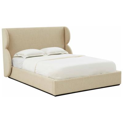 Beds Contemporary Design Furniture Jibriyah-Bed Fabric Wood Beige CDF-VB68404 793580617828 Beds Beige Cream beige ivory sand n Wood King Queen 