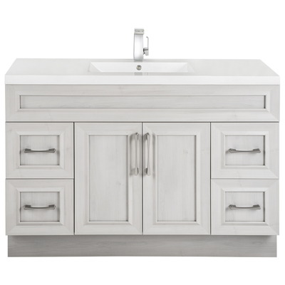 Bathroom Vanities Cutler Kitchen and Bath Classic Melamine / Particle Board Grey White Sink CCMCTR48SBT 772851226242 Single Sink Vanities 40-50 25 