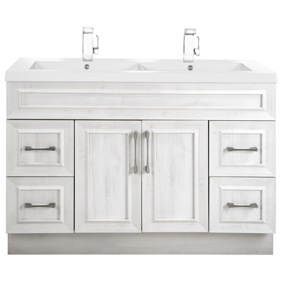 Bathroom Vanities Cutler Kitchen and Bath Classic Melamine / Particle Board White Gray White Sink CCTRFH48DBT 772851223456 Double Sink Vanities 40-50 25 