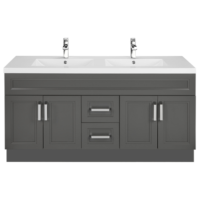 Bathroom Vanities Cutler Kitchen and Bath Urban Melamine / Particle Board Grey URBSD60DBT 772851307668 Double Sink Vanities 50-70 25 