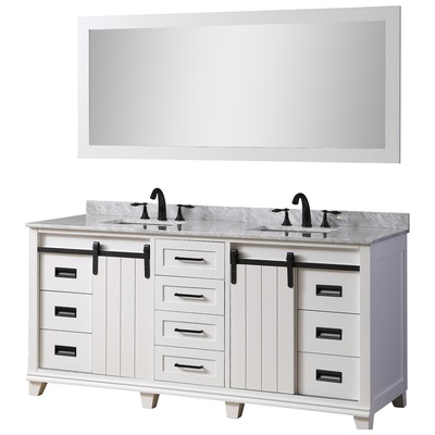 Bathroom Mirrors Direct Vanity Carrara White Marble nomial 3/ White 71BD17-WWC-M 850006000000 Birch mirror white 