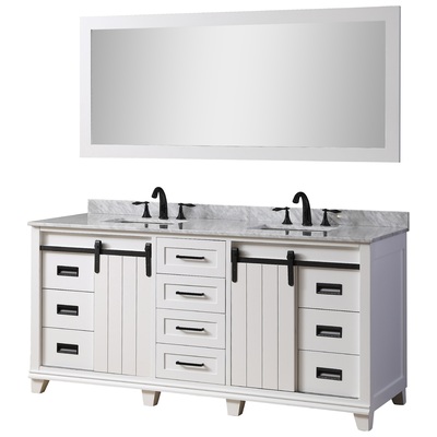 Bathroom Mirrors Direct Vanity Carrara White Marble nomial 3/ White 71BD17-WWC-MU-M 850006000000 Birch mirror white 